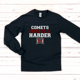 HHS "COMETS HUSTLE HARDER" LONG SLEEVE TSHIRT