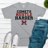 HHS "COMETS HUSTLE HARDER" SHORT SLEEVE TSHIRT