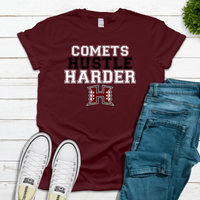 HHS "COMETS HUSTLE HARDER" SHORT SLEEVE TSHIRT